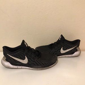 Nike Free 5.0 Core Black Gray White Men Running Shoe Size 10.5